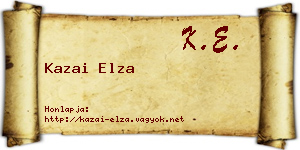 Kazai Elza névjegykártya